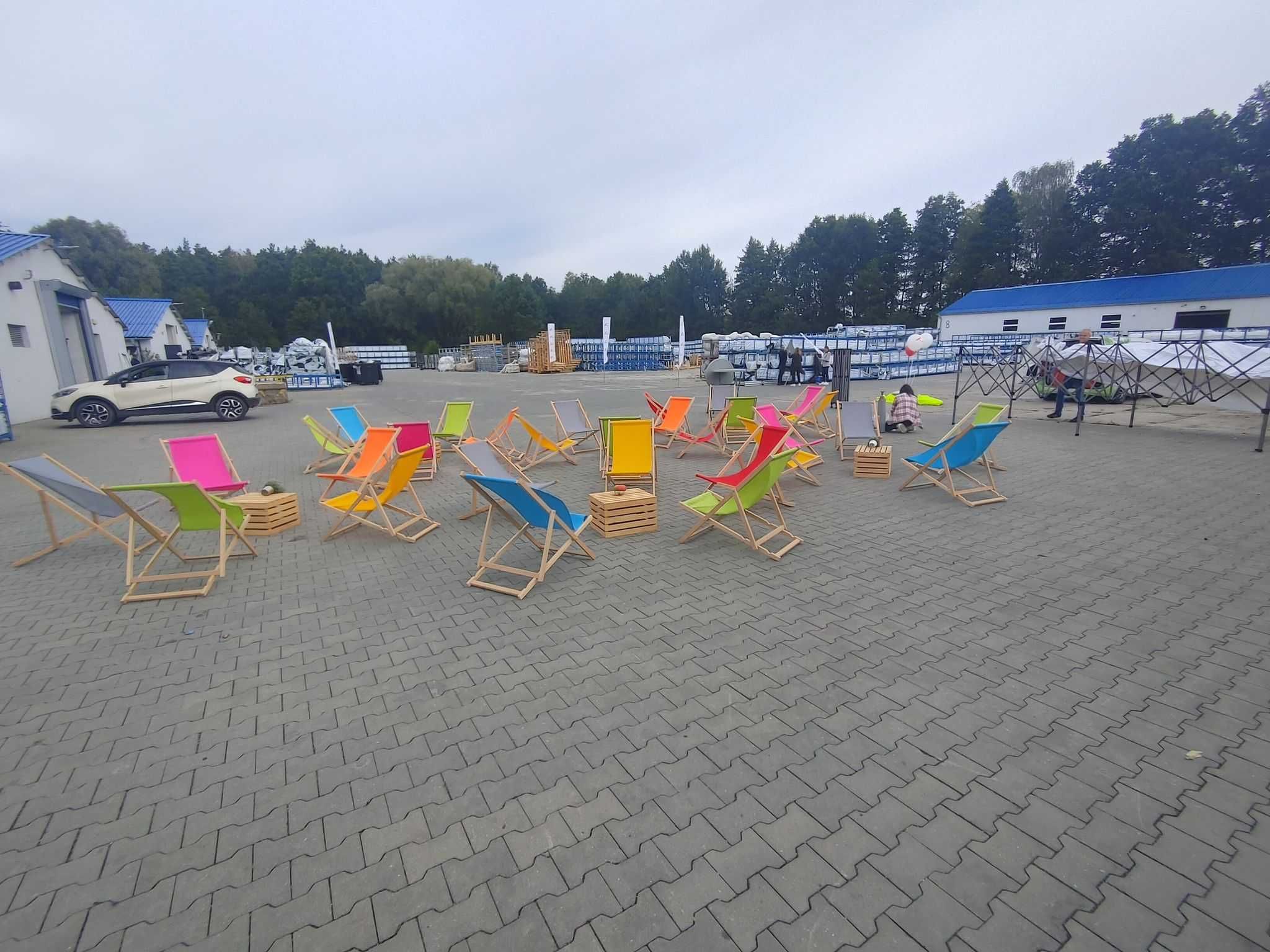 Wynajem leżaków leżak na event imprezę piknik 7 kolorów ponad 100szt.