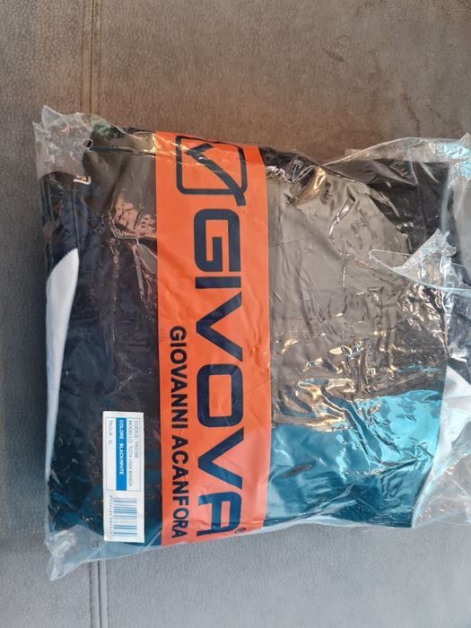 GIVOVA dres sportowy męski komplet czarny/biały rozm. XL