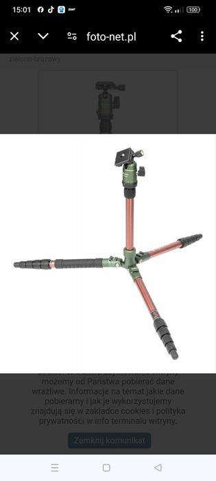 Statyw Fotopro X-go geco z głowicą kulową FPH - 42Q zielono-brązowy