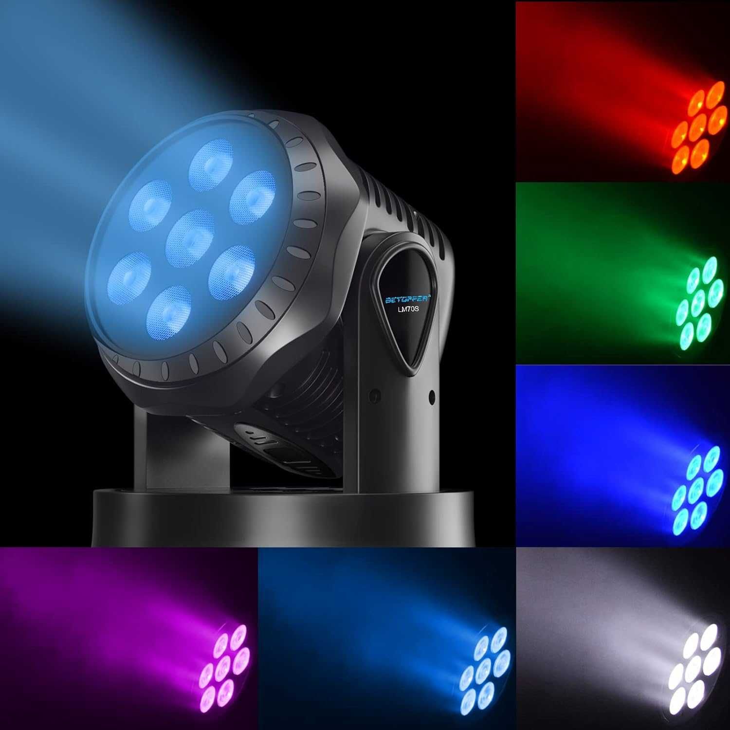 Ruchoma głowa oświetlenie dla DJ LED 7x8 W DMX RGBW, mocne