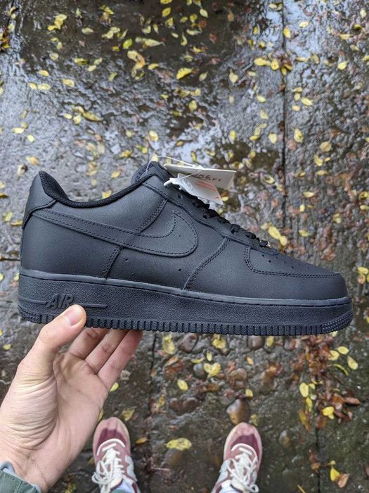 Мужские кроссовки Nike Air Force 1 "Black" Low. Размеры 40-45