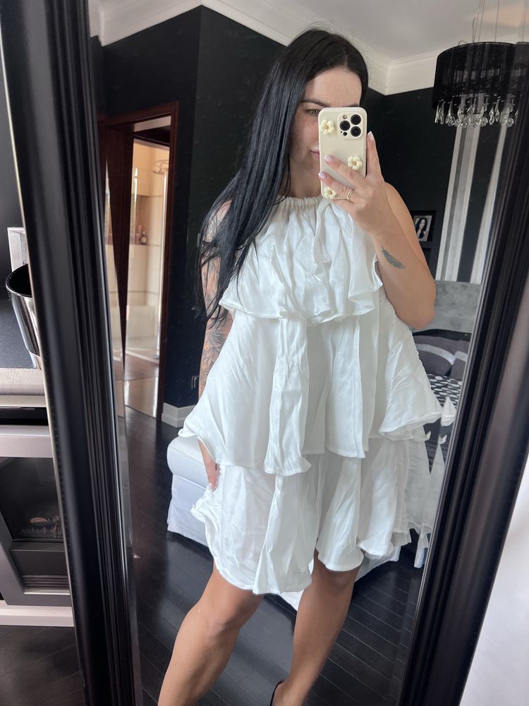Sukienka answear LAB S/M biala chrzest