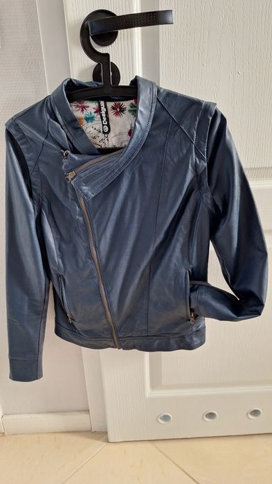 Kurtka katana bomberka skórzana Desigual roz 38