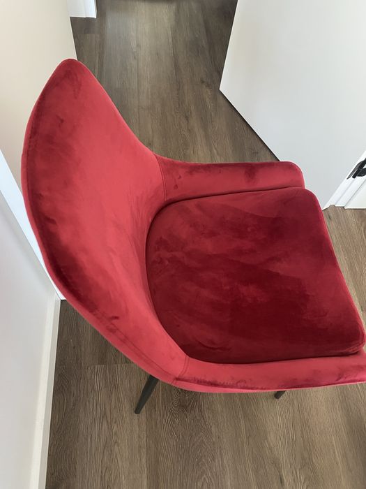 Cadeiras tulipa Veludo Vermelho / red velvet chairs loja AREA