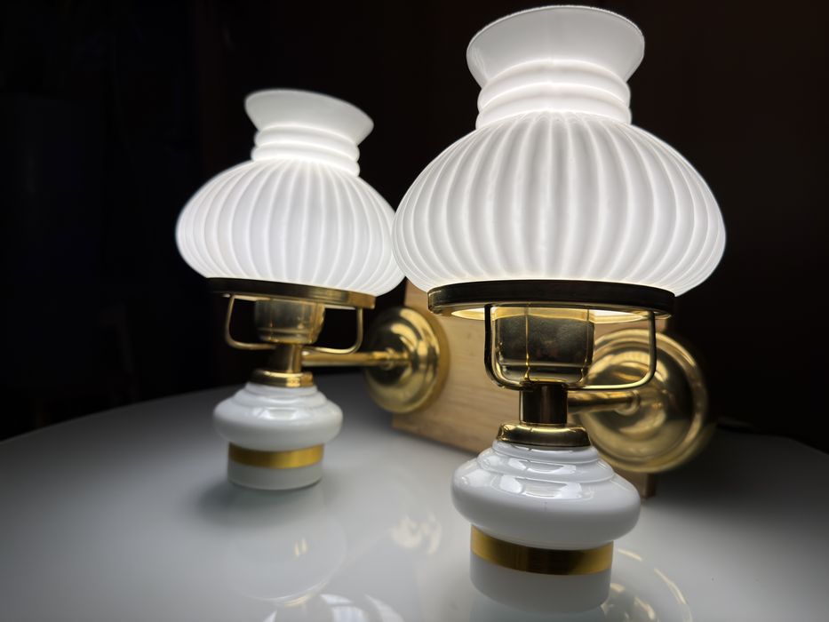 Dwa stare kinkiety Polam