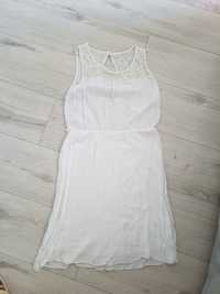 sukienka biała roz M