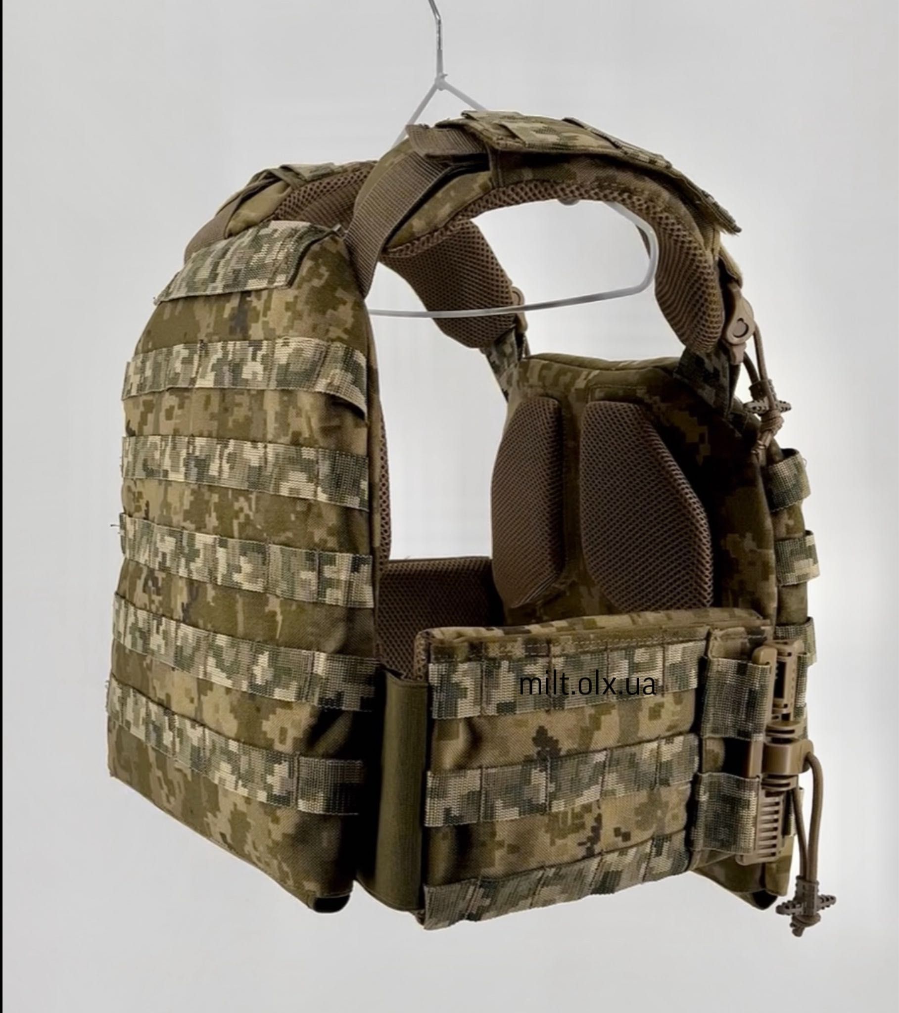 Плитоноска мультикам + підсумки АК Cordura 1000D піксель камербанди