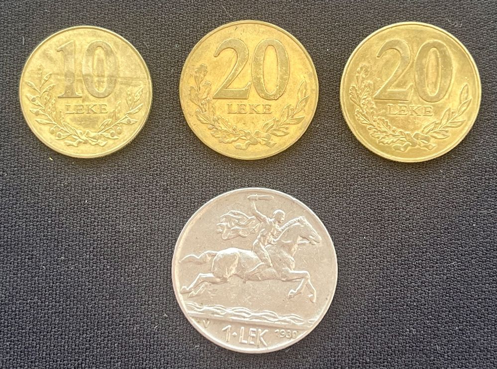 Монети Албанії 1930, 1996, 2000 р.