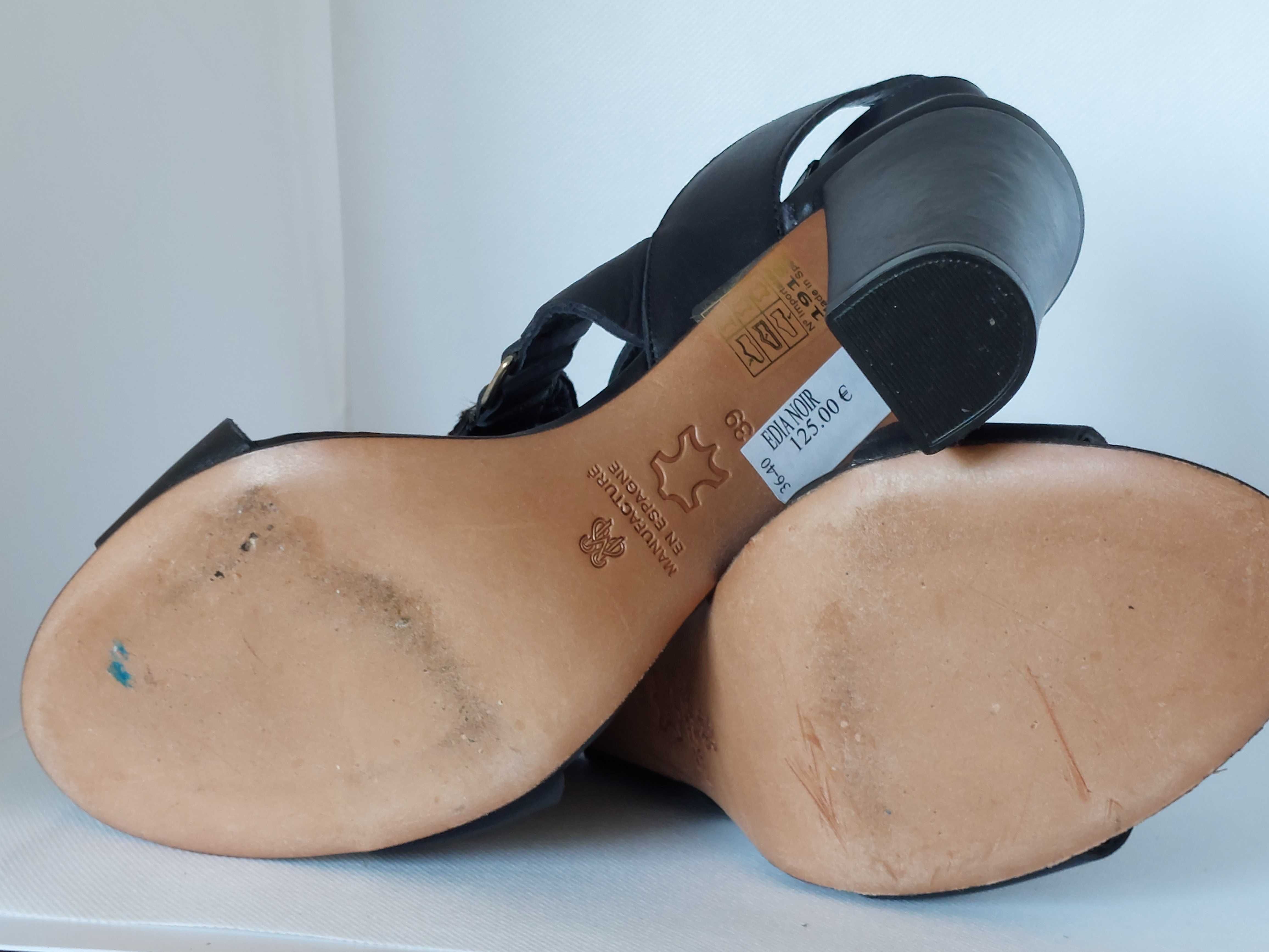 Sandalki panterka brazylijskie skóra naturalna 37