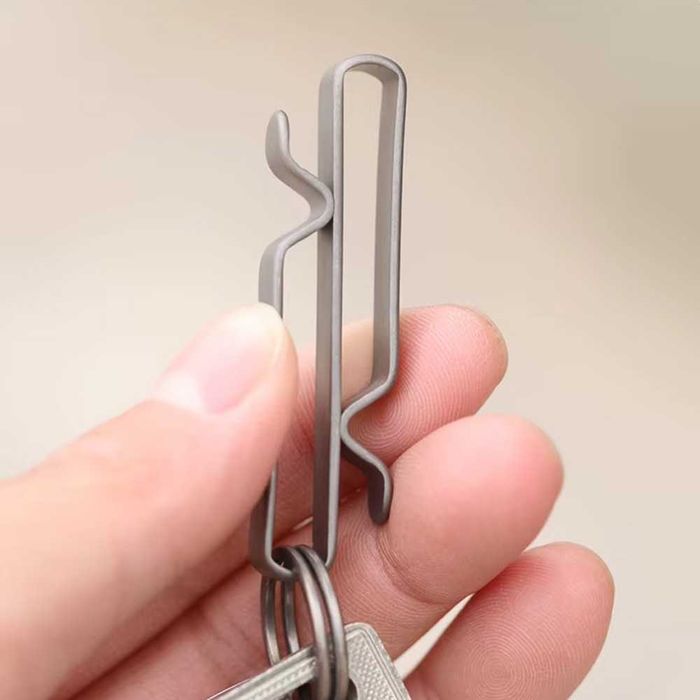 EDC Титанова кліпса затискач Tiartisan для поуча ключів клипса карабін