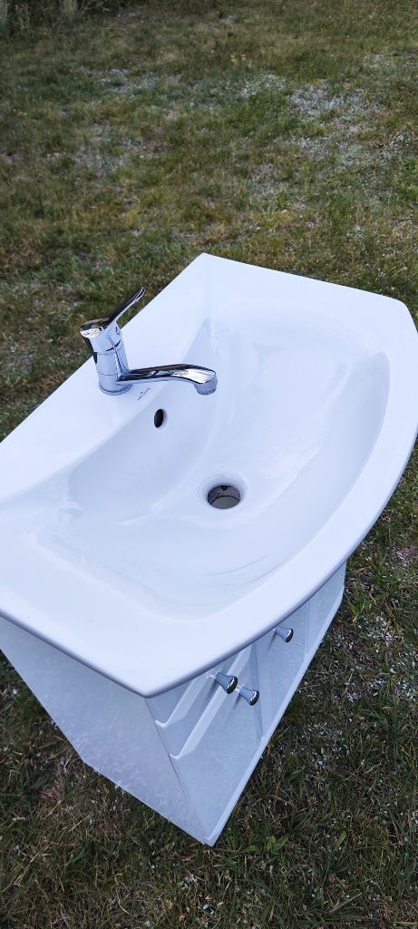 Zestaw łazienkowy szafka z umywalką + szafka z lustrem