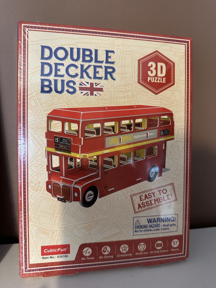 Лондон 3д пазли двоповерховий автобус головоломка