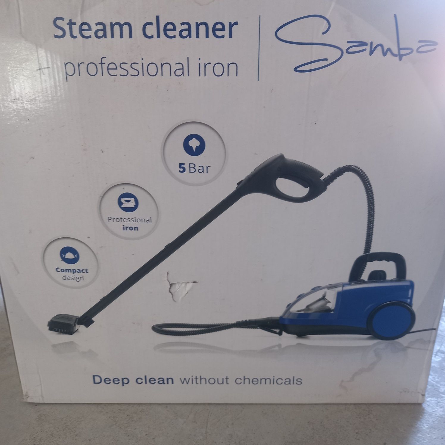 Maquina de limpeza a vapor com ferro de engomar