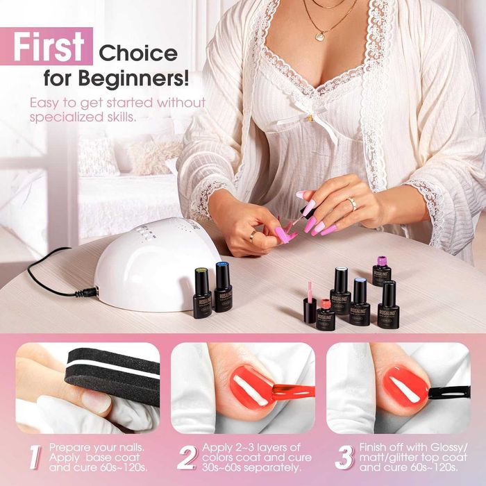 Rosalind Zestaw lakierów do paznokci UV, 30 szt. żel do paznokci Gel