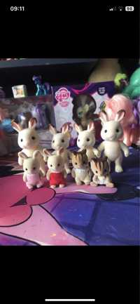 sylvanian families calico clitters czekoladowe króliki wiewiórki