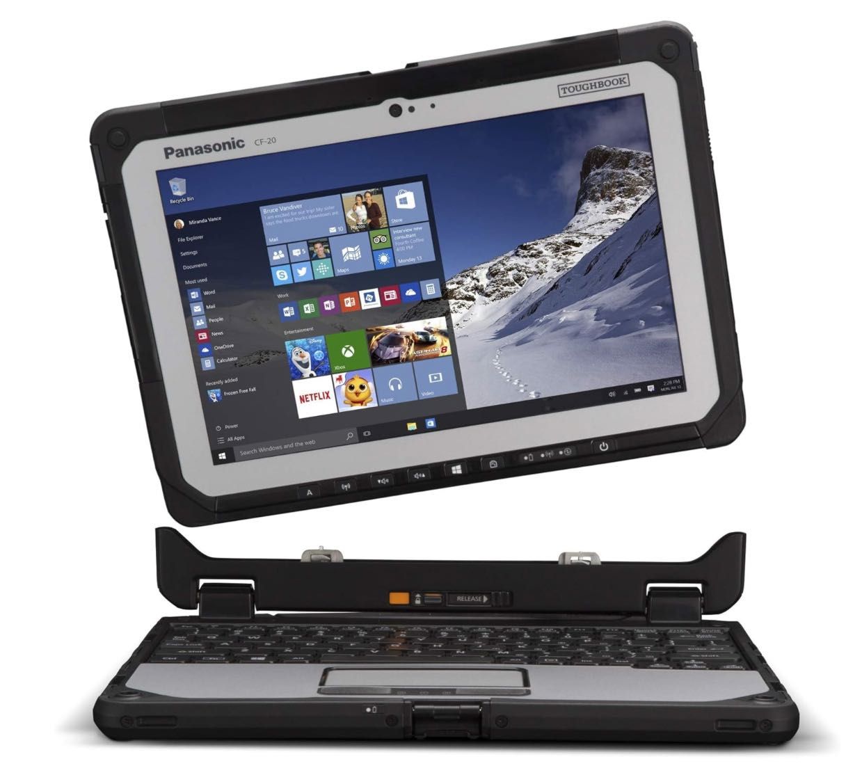 Pancerny Panasonic CF-20 I5 256GB SSD , DOTYKOWY , RS232 , MODEM LTE