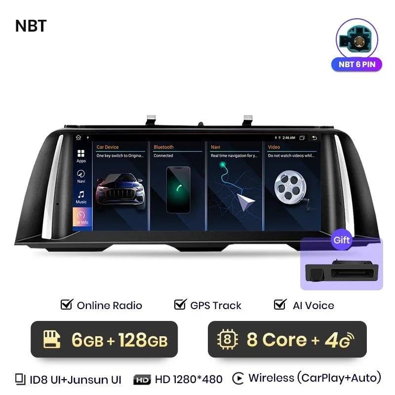 Radio nawigacyjne BMW 5 F10 F11 2011 - 2017, 6GB 128GB CarPlay Android