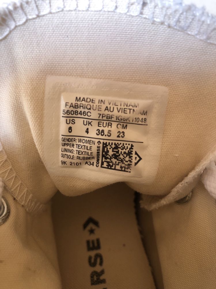 Trampki buty Converse Chuck Taylor All Star Lift High Top White 36