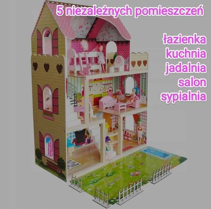 ***Prezent dla dziewczynki***Domek dla lalek Picollo Rezydencja EMI 80