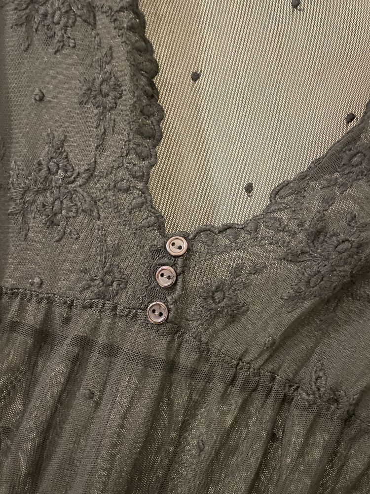 Zara koronkowa bluzka XS