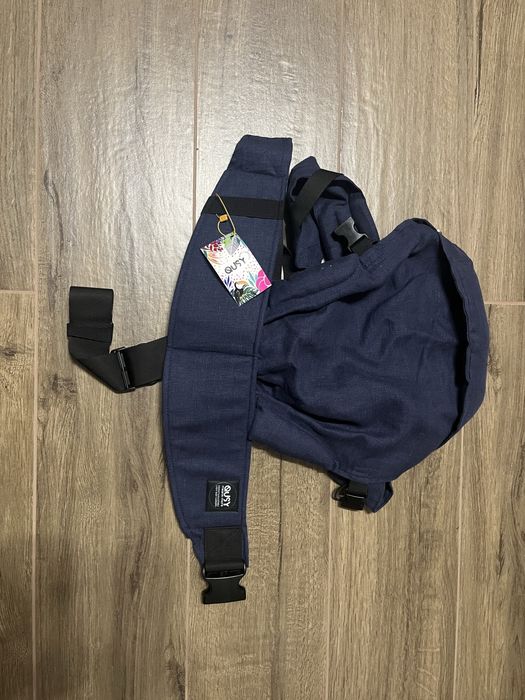 Nosidełko Qusy 62-104 cm Linen Navy 100% Lnu
