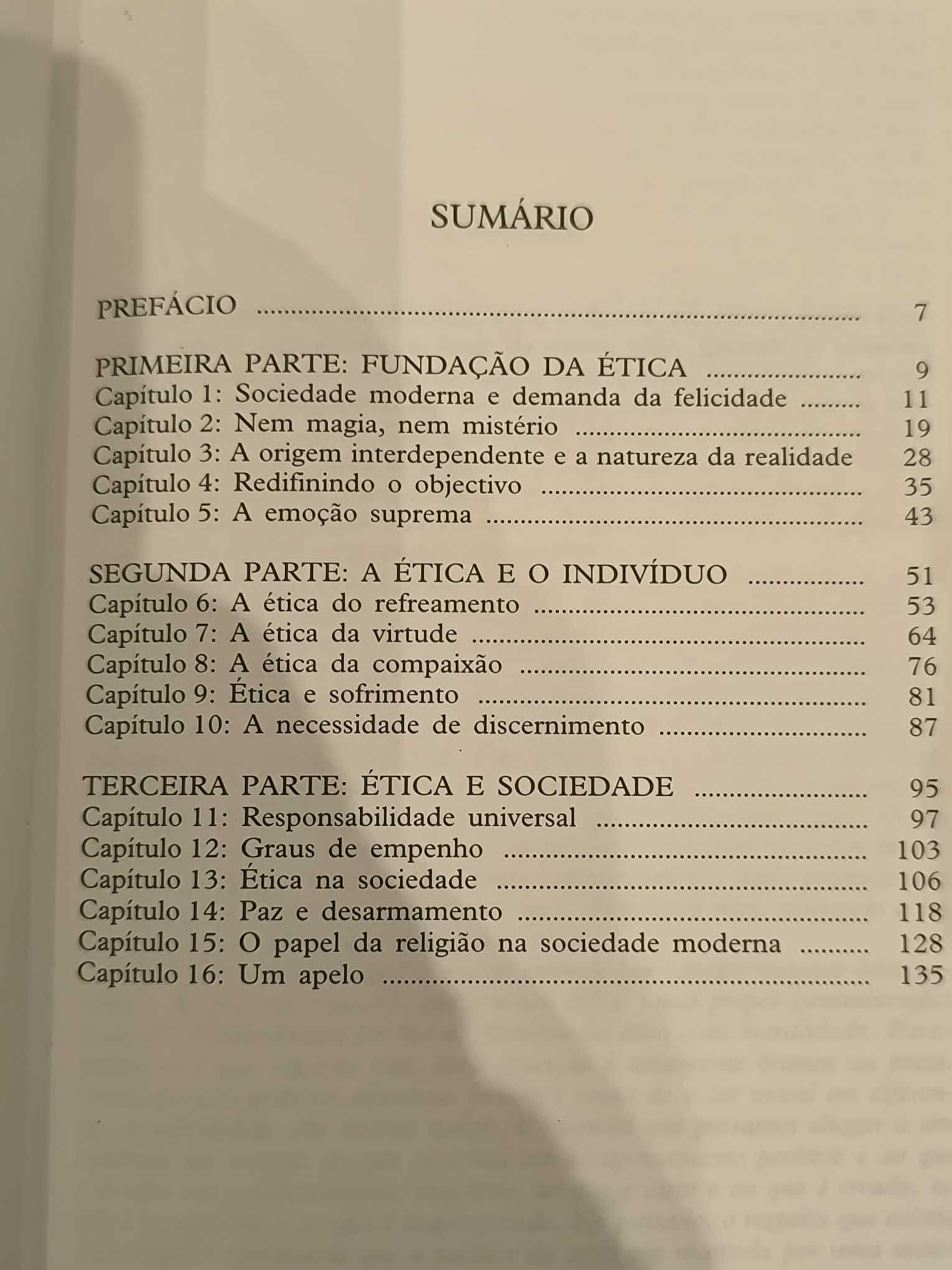 Livro "Ética Para o Novo Milénio" de Dalai Lama