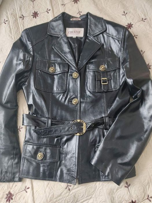 Кожаний піджак куртка р. 48