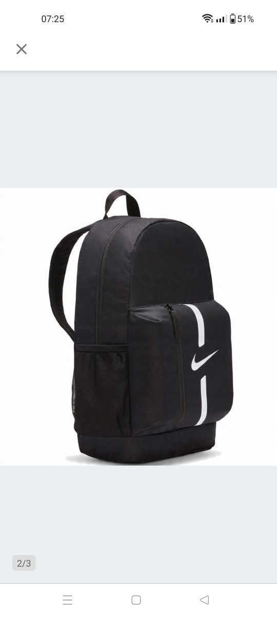 Plecak NIKE AIR Elemental Szkolny sportowy Czarny