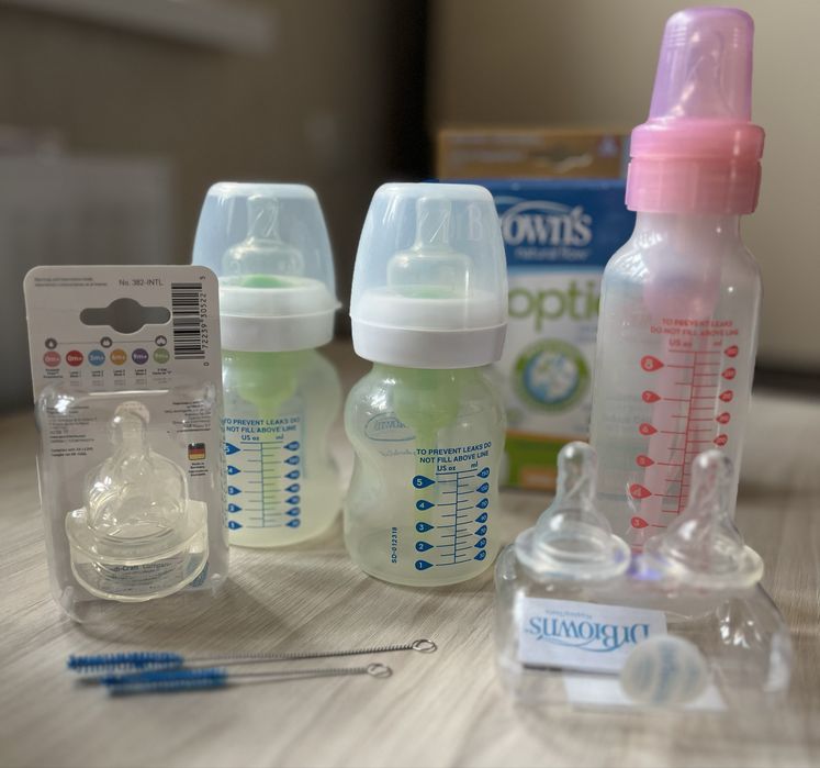 Комплект від 0-12 міс Пляшка для годування Dr.Brown’s пластик 150мл