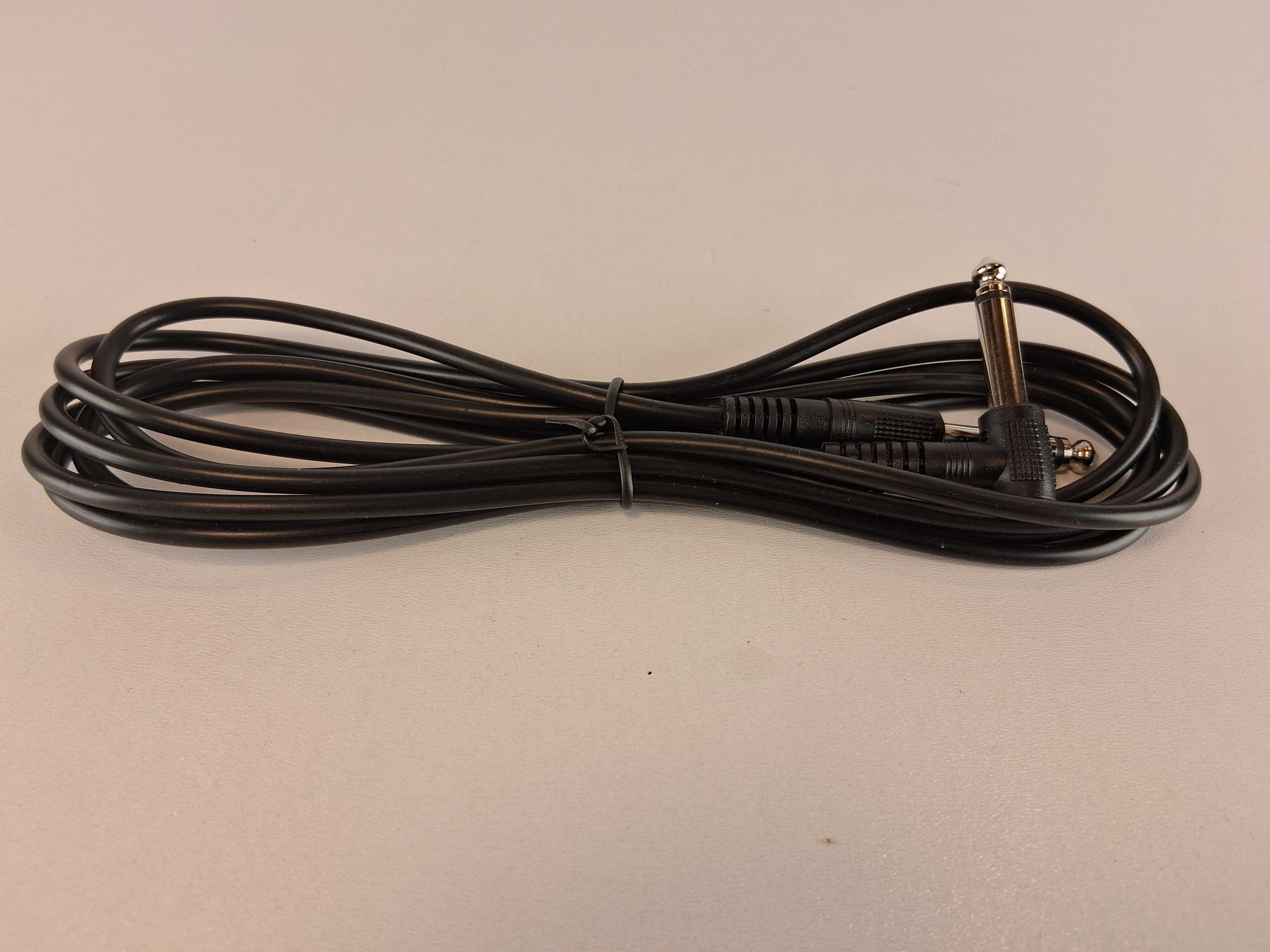 N046 Kabel Gitarowy Jack 6.3 mm Mono Czarny Długość 3 Metry