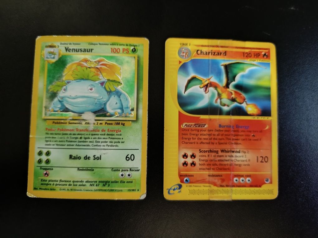 Pokémon TCG Cartas Raras Danificadas