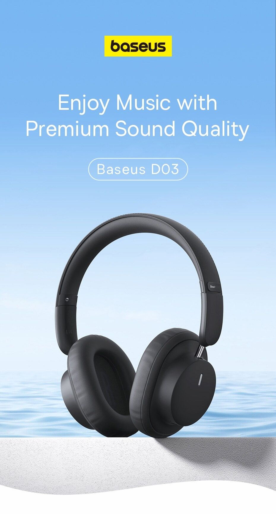 Baseus D03 Bass stereo game навушники бездротові по Bluetooth 5.3 30го