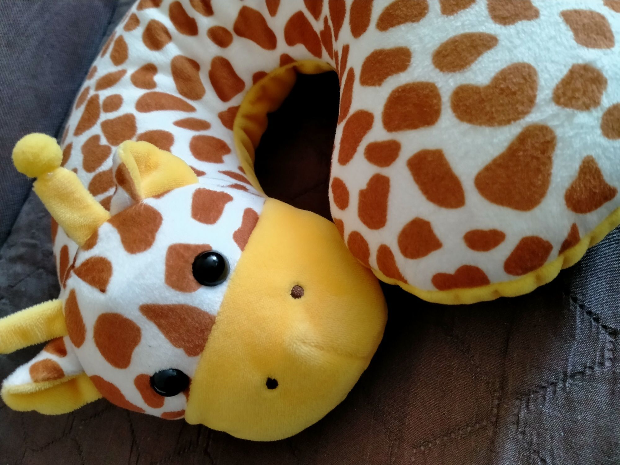 Zagłówek poduszka podróżna dla dziecka do samochodu samolotu Żyrafa