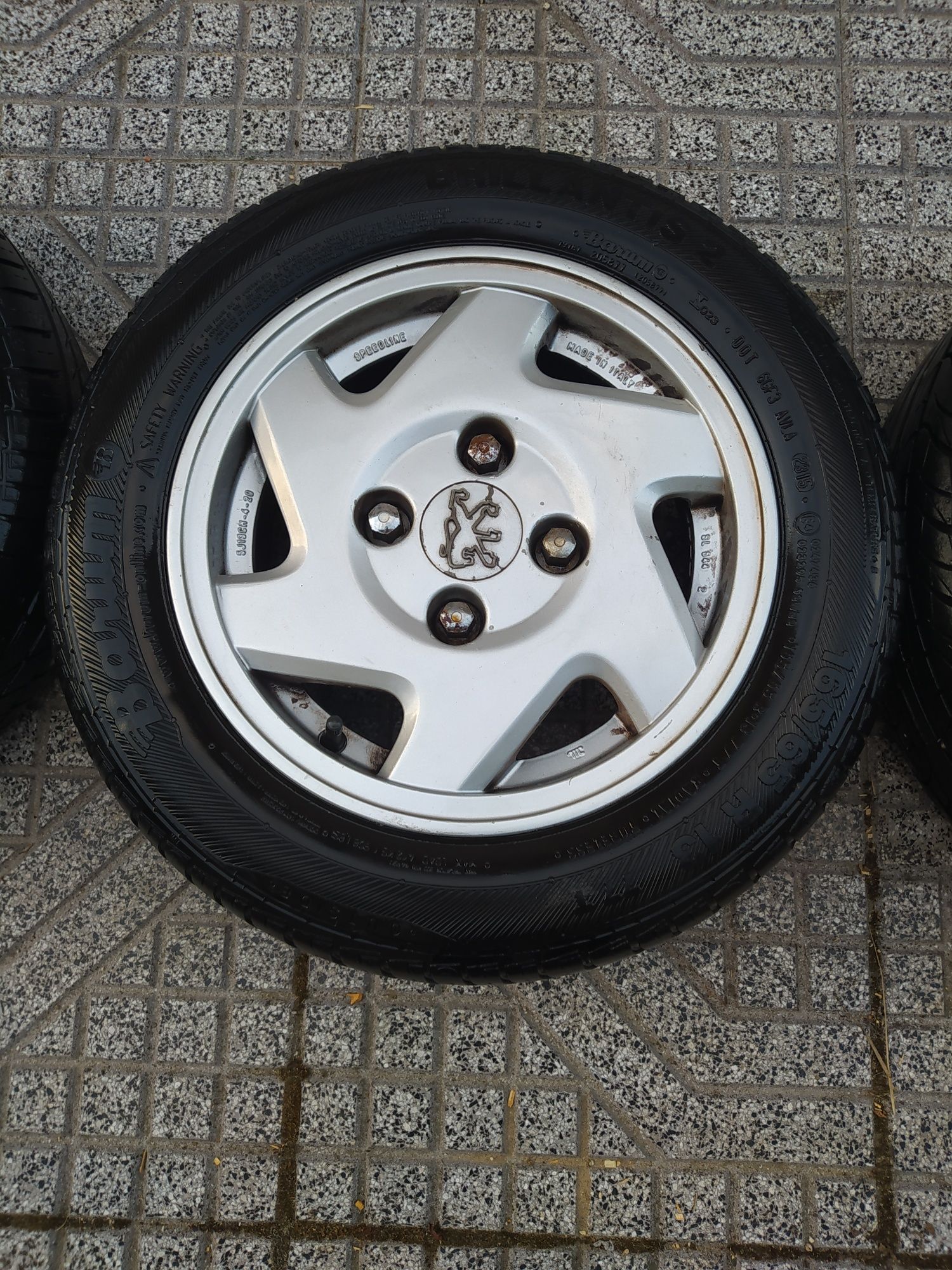 4 Jantes especiais número 13 para Peugeot 106 com os 4 peneus