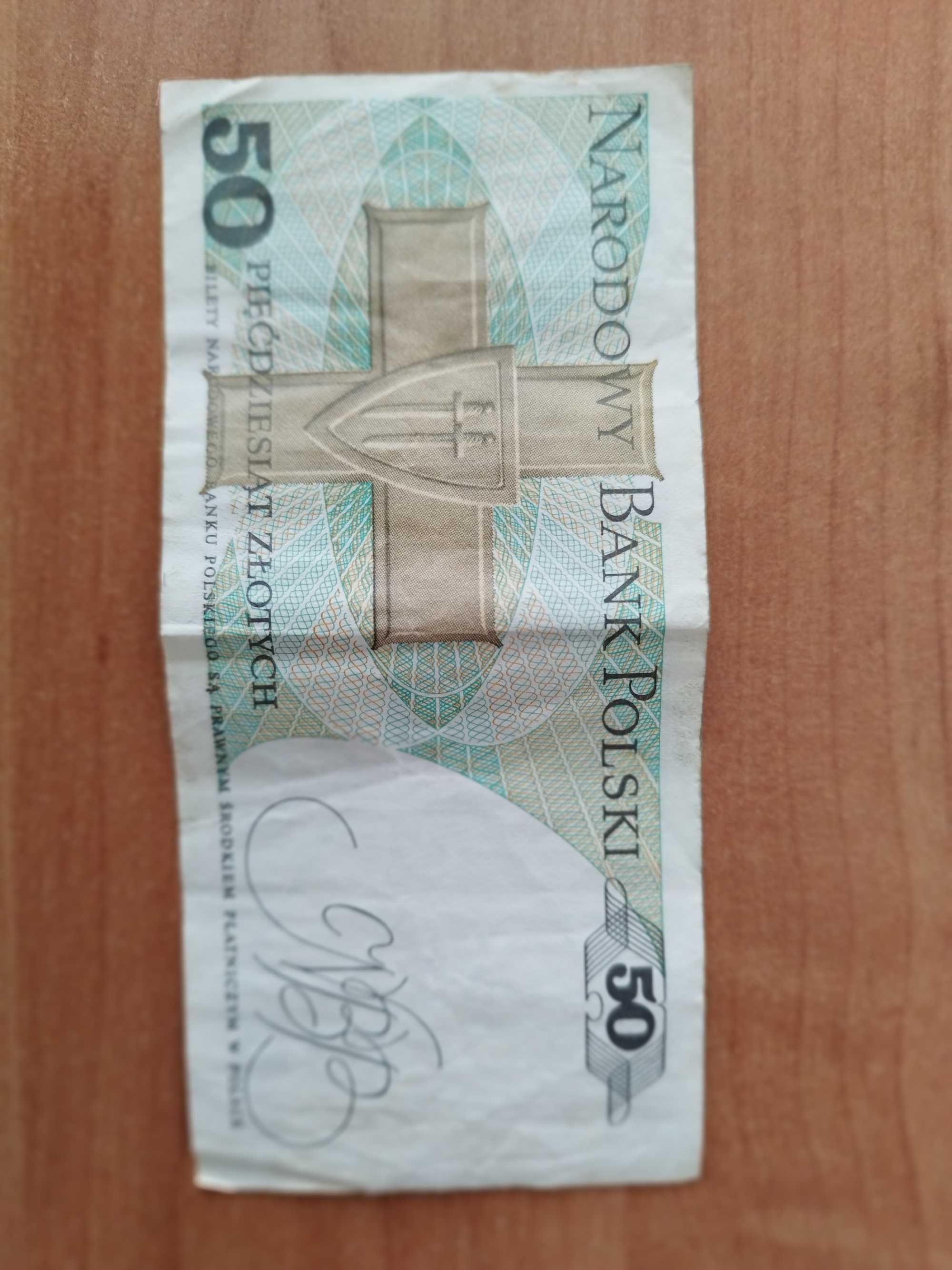 Banknot 50 zł z 1988 r PRL