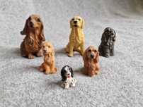 Figurki pieski golden retriver cocker spaniel