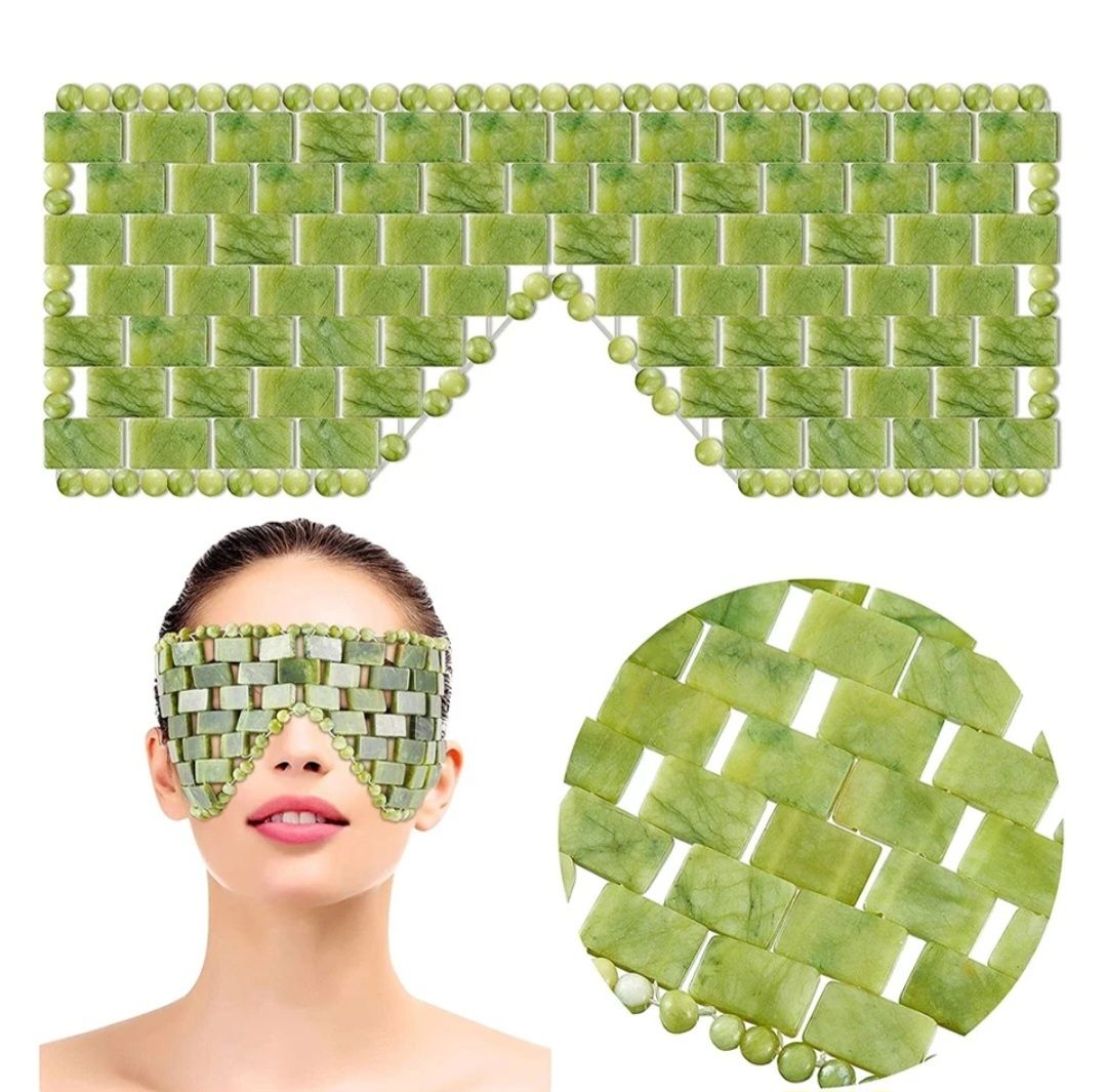 Máscara para os Olhos de Jade Verde