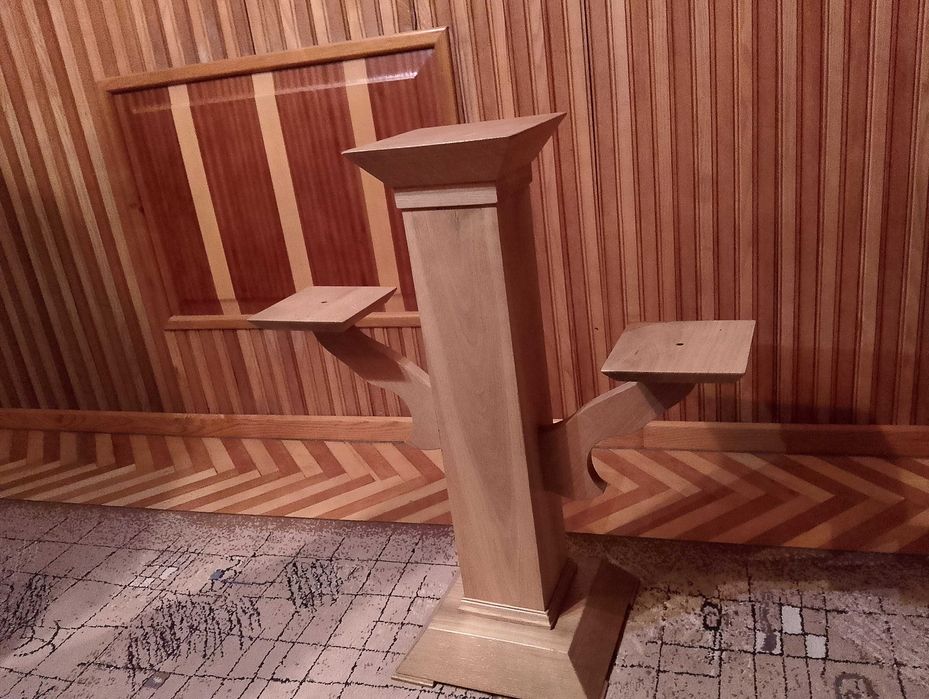 Kwietnik drewniany dębowy