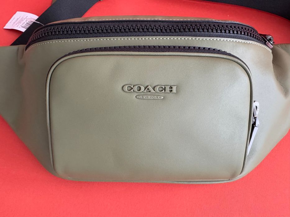 Coach Racer Belt Bag Оригінал шкіряна сумка Бананка через плече NEW