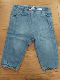 Miękkie jeansy legginsy z podszewką H&M 80