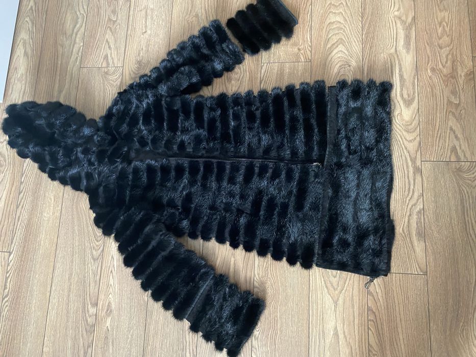 натуральна шуба хвостики норки, розмір XL на худу жінку