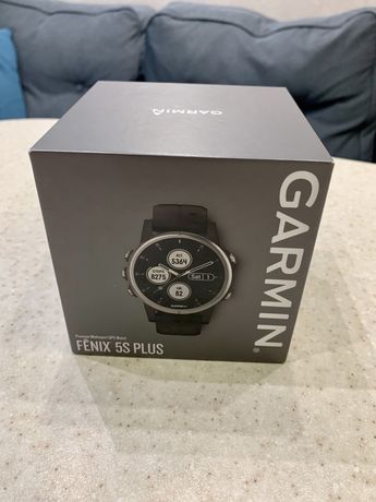 Смарт-годинник Garmin Fenix 5S Plus Silver Black з чорним ремінцем