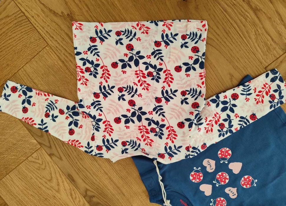 Zestaw 2szt- bluzki nowa bluzka niemowlęca 62/68 długi rękaw dziewcz