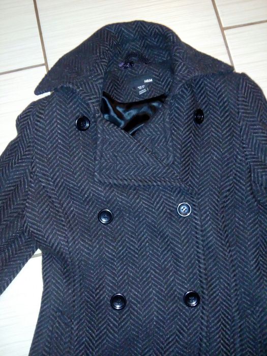 Plaszcz H&M wełniany typ skrojenia bosmanka