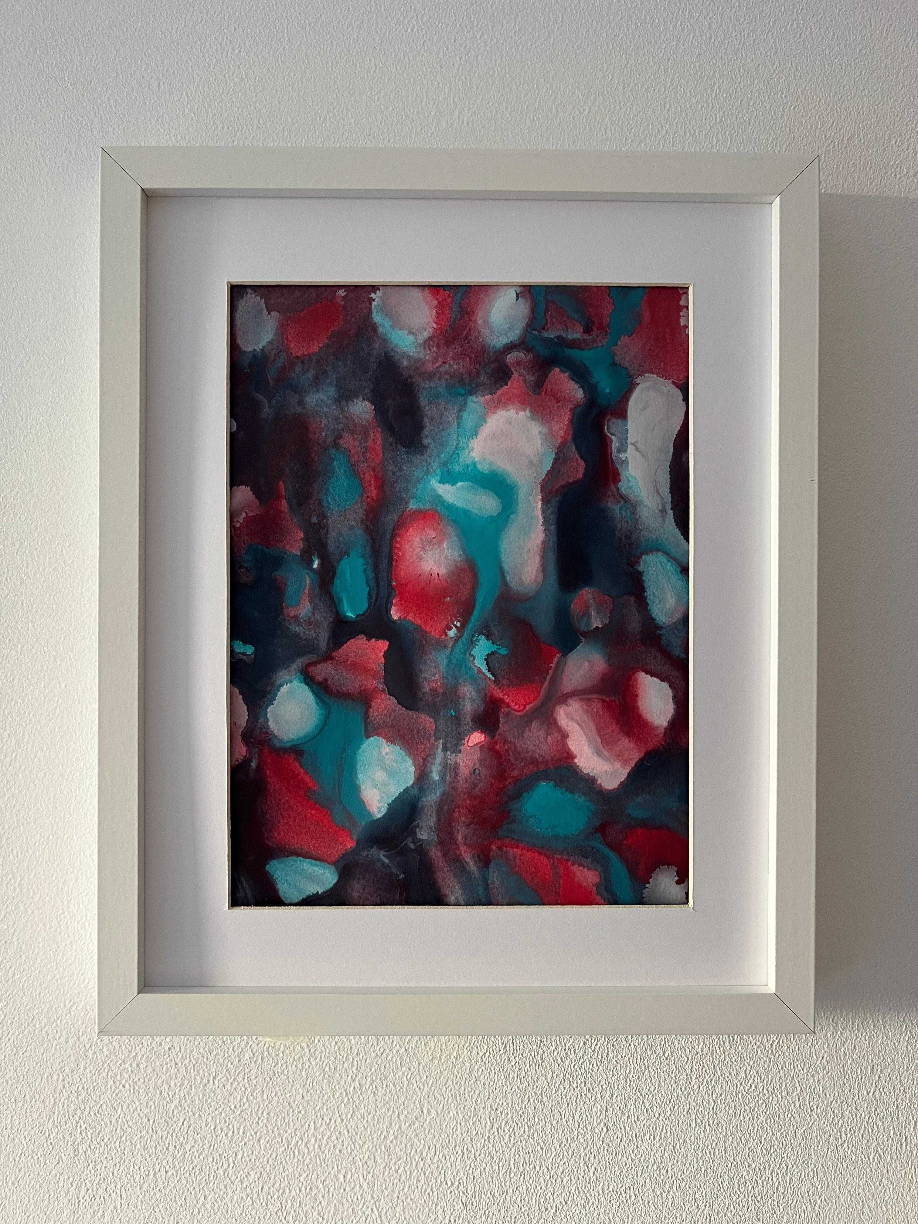 Pintura abstrata em acrílico