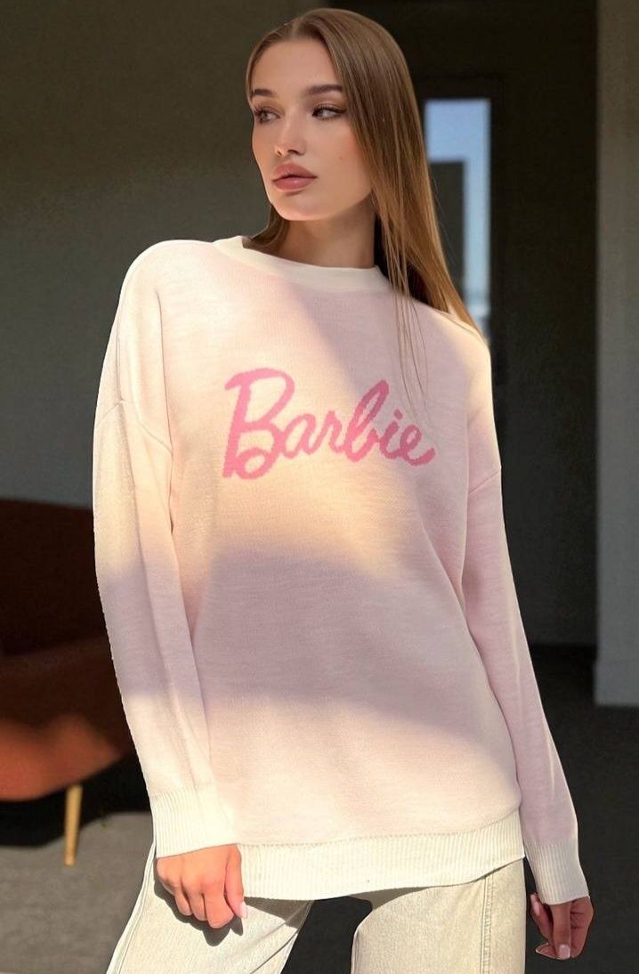 Шикарна новинка, оверсайз светр "barbie "