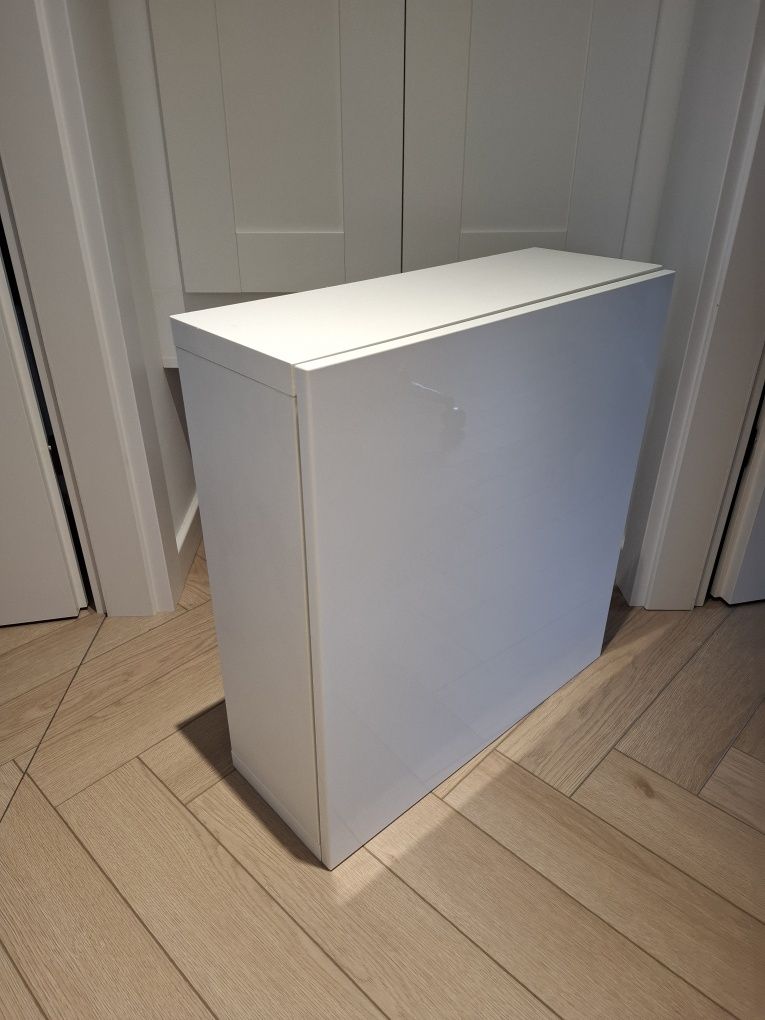 Szafka wisząca IKEA BESTA 60x22x64 - front SELSVIKEN biały połysk.