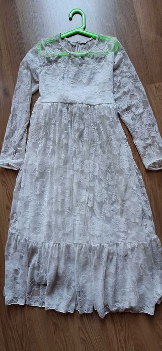 Sukienka dziewczęca koronkowa wizytowa komunia r.152 cm NOWA