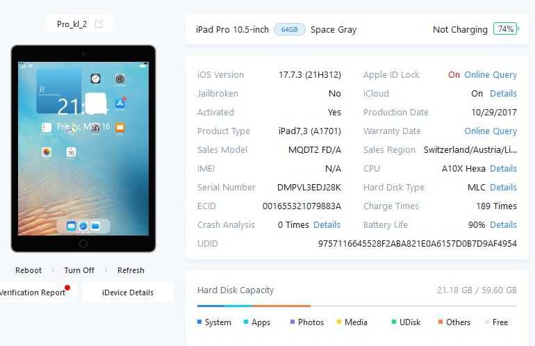 Ipad a1701 pro 64gb Uszkodzony