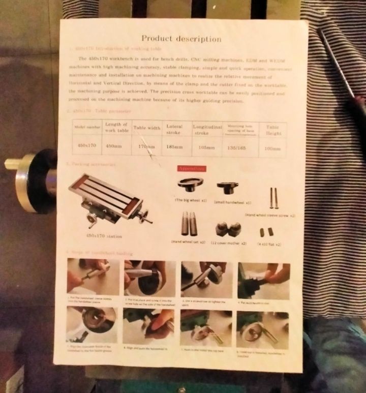 Mesa de dois eixos para fresadora CNC torno